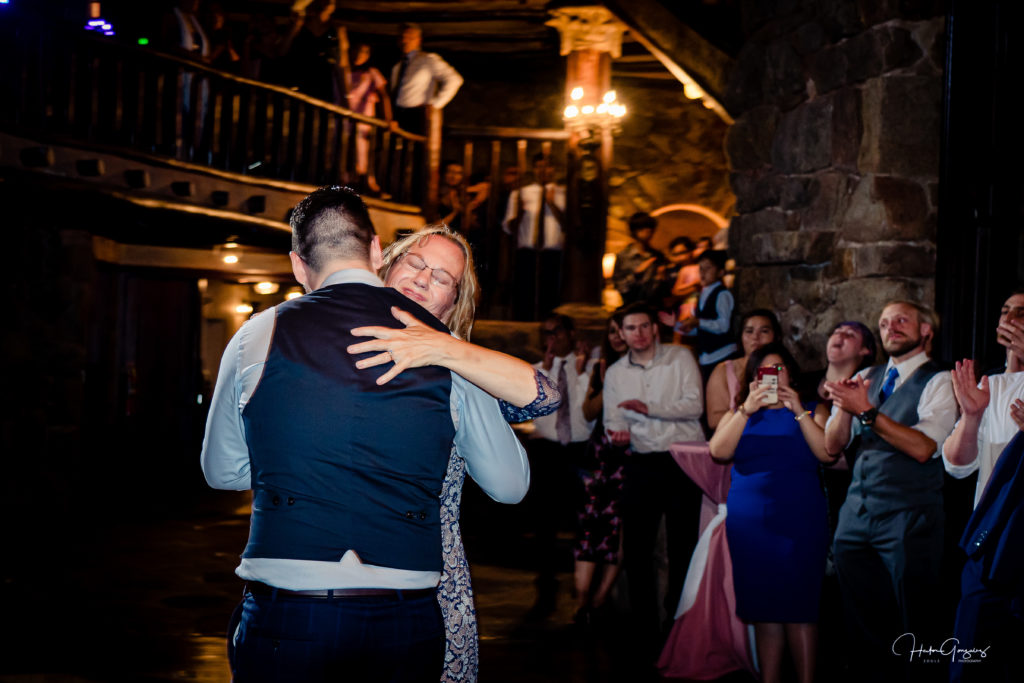 Groom and Mother first dance at Mt. Woodson Castle