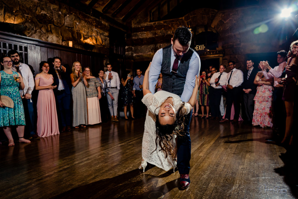 Bride and Groom first dance at Mt. Woodson Castle