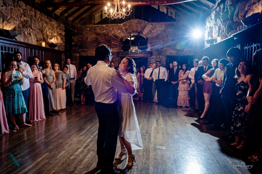 Bride and father dance at Mt. Woodson Castle
